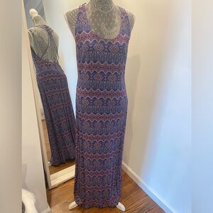Strappy Back / Low Back Tribal Print Dress